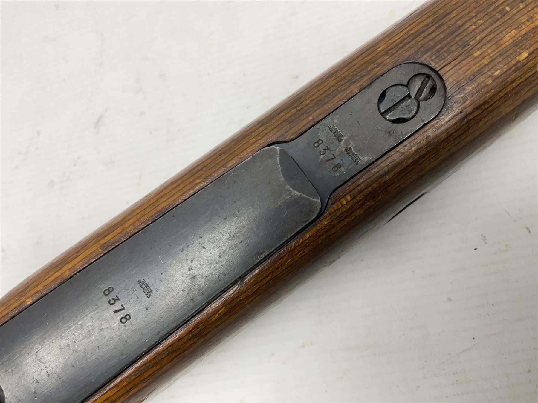 FIREARMS CERTIFICATE REQUIRED - BLANK FIRING Mauser 792 by 57 Mod.98 bolt action rifle marked BYF 41, re-proofed for .308 Winchester blank firing, with 61cm (24
