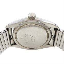 Rolex Oyster Precision gentleman's stainless steel manual wind wristwatch, circa 1959, Ref. 6427, serial No. 455994, cream dial with dagger and baton hour markers, on expanding bracelet, boxed
