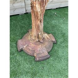 Early 20th century cast iron figure of a lady, on stepped circular base - THIS LOT IS TO BE COLLECTED BY APPOINTMENT FROM DUGGLEBY STORAGE, GREAT HILL, EASTFIELD, SCARBOROUGH, YO11 3TX