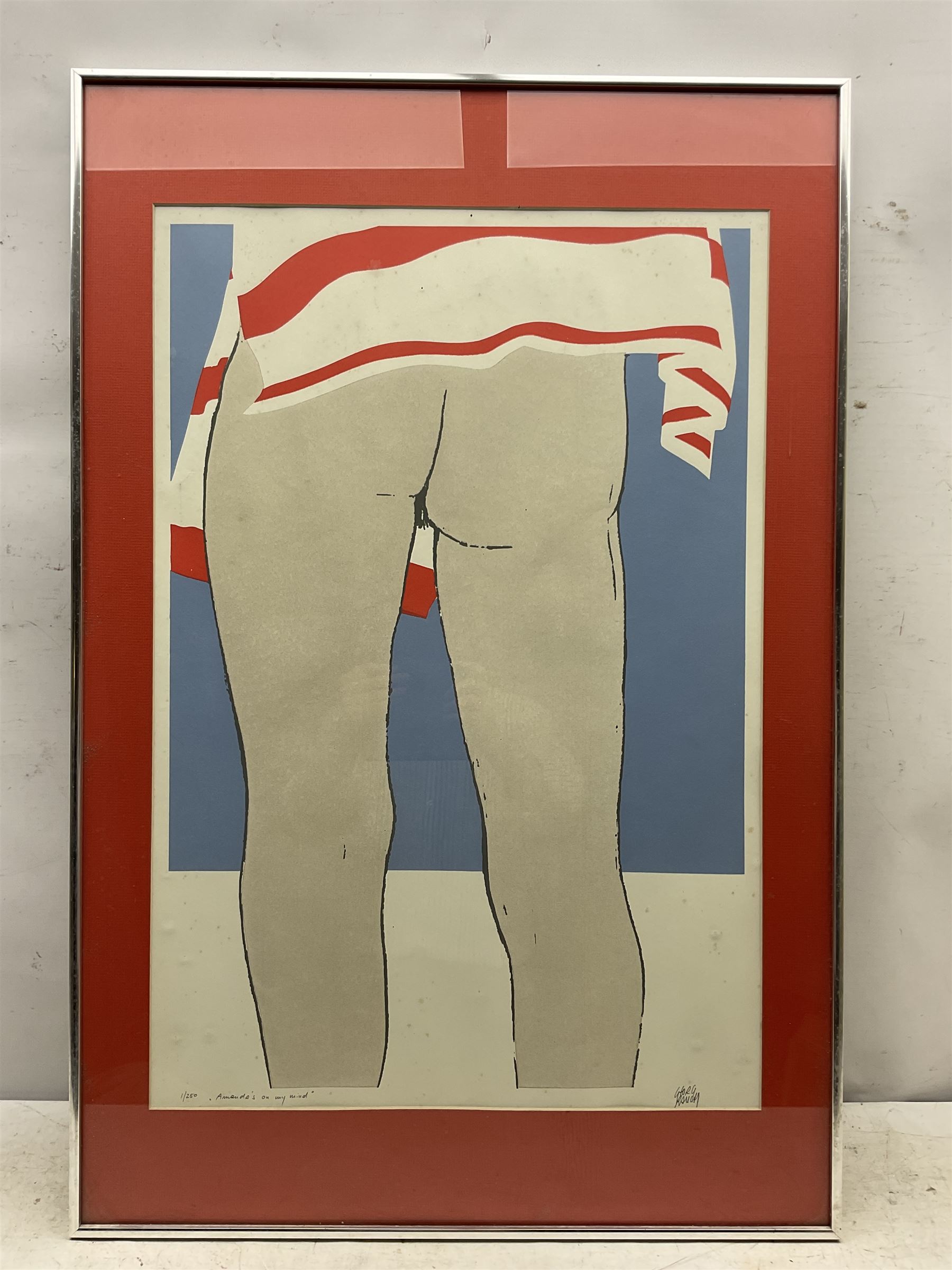 Georg Rauch (Austrian 1924-2006): 'Amanda's on my Mind', screenprint signed titled and numbered 1/250 in pen 72cm x 49cm