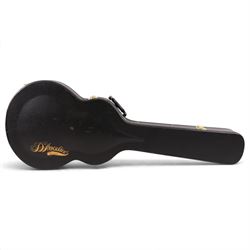 D'Angelico Excel SS electric guitar, with semi-hollow body in amber finish, serial no. US15070189, in D'Angelico hard case, guitar L105cm