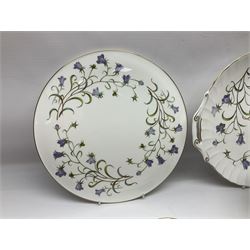 Large collection of Spode Campanula pattern ceramics, to include two cake plates, candle stick, vases bowls, planter, covered bon bon dish etc, many with boxes 