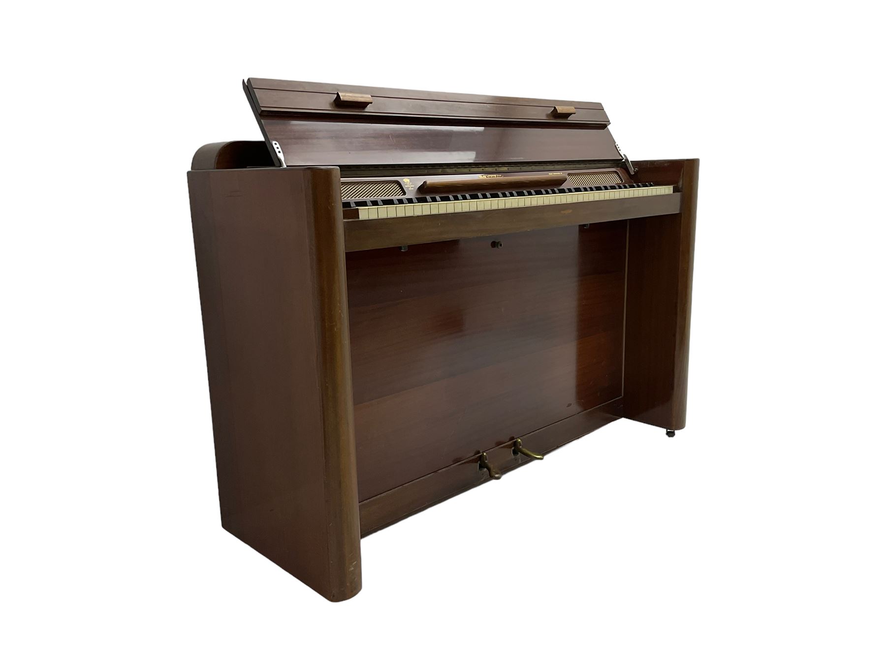 Evestaff Minipiano - mid-20th century mahogany framed upright piano