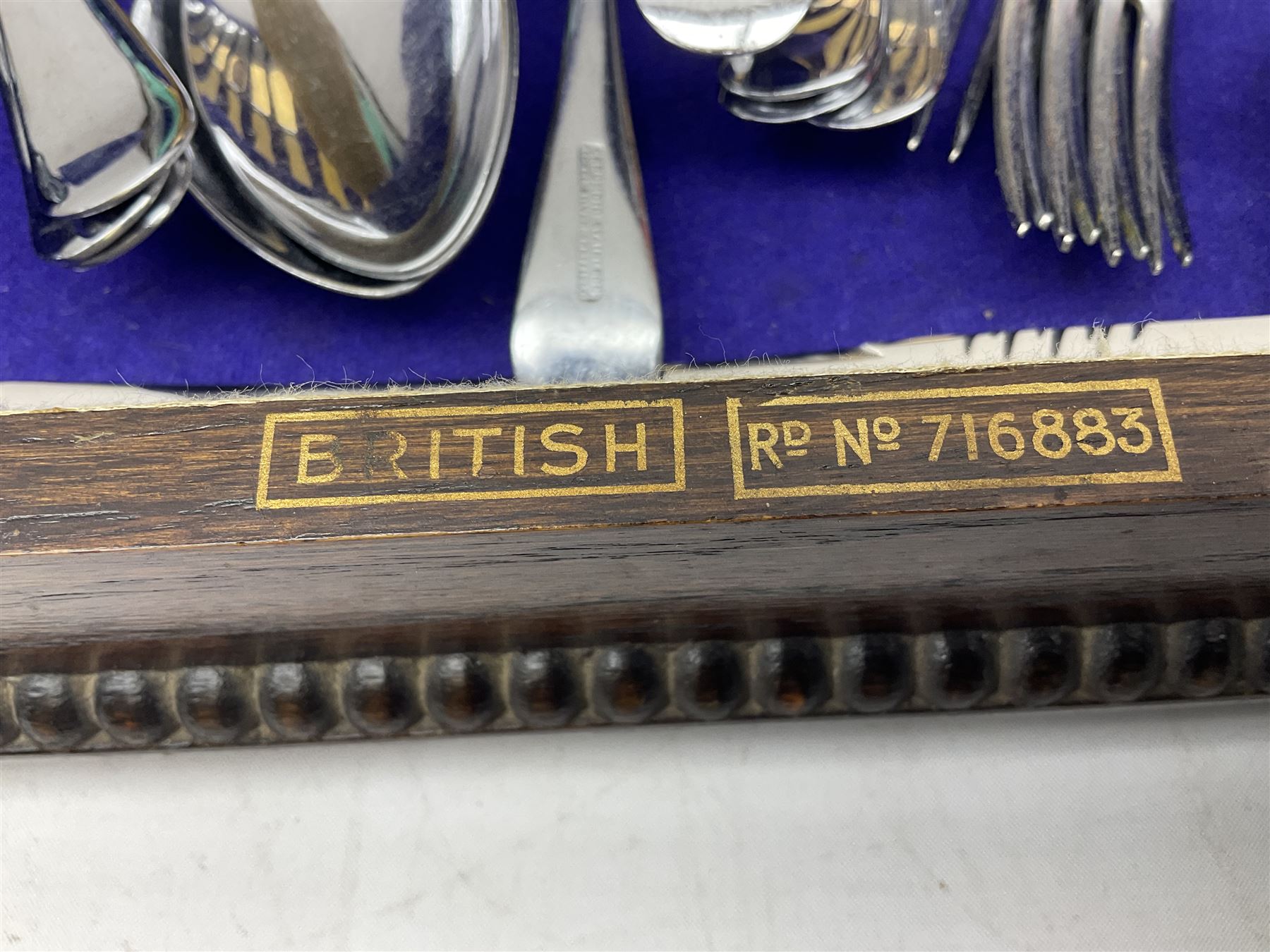 Dahlia Cabinet cutlery box with part canteen of cutlery to include Viners, and another canteen of Sheffield silver-plate cutlery for six