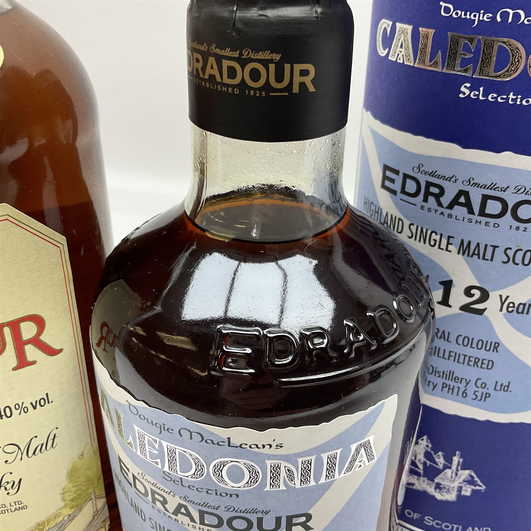 Edradour, 10 year old, single malt Scotch whisky 75cl 40% vol and Edradour, 12 year old, single malt Scotch whisky, 70cl, 46% vol , both boxed (2)