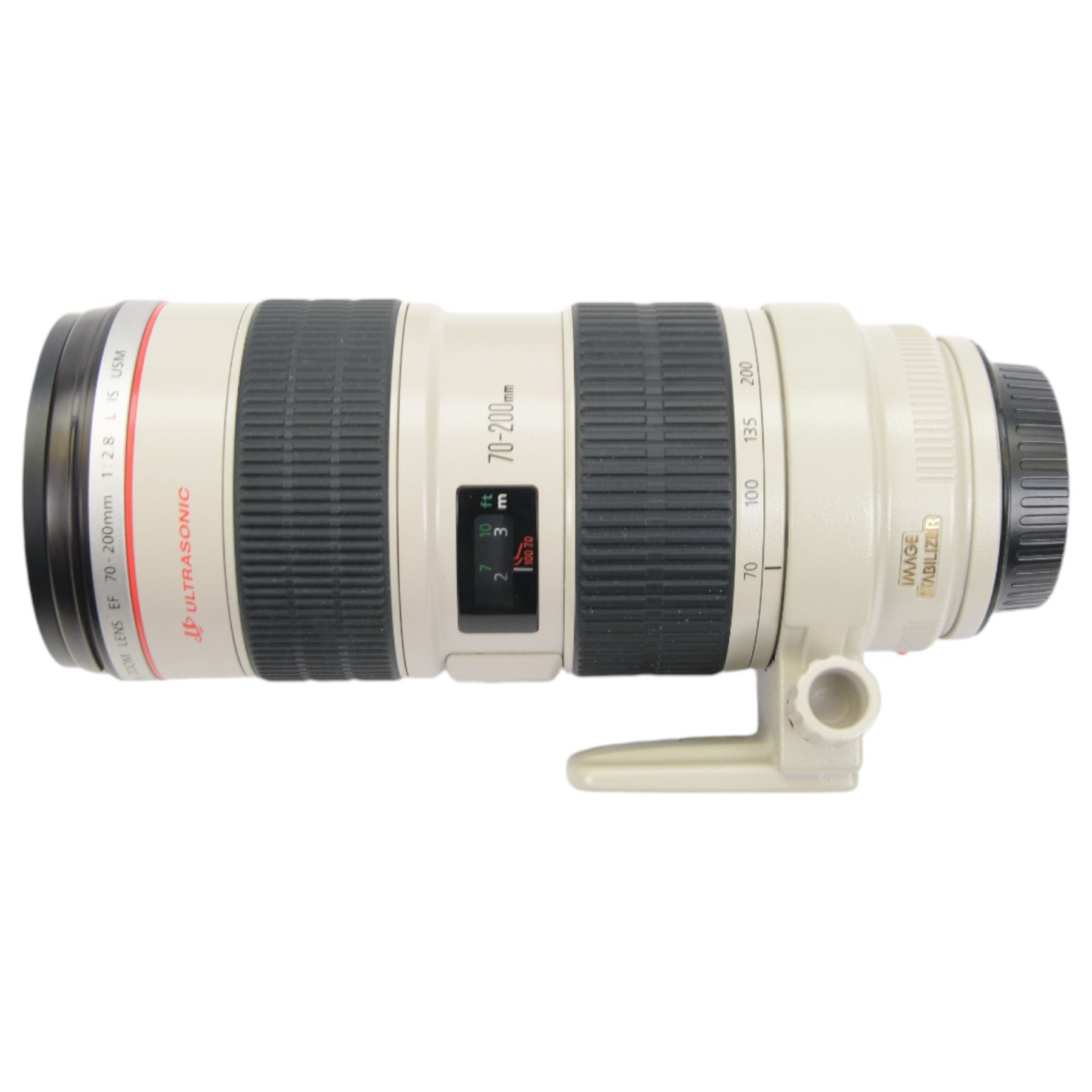 Canon EF 70-200mm 1:2.8 L IS Ultrasonic zoom lens, serial no. 236345, with Canon ET-86 lens hood, in carry case 
