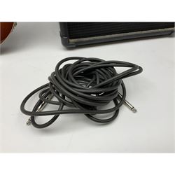 Westfield sunburst Les Paul style six-string electric guitar with ivory coloured trim L101cm; with Sunn ST-15 amplifier, serial no.VK-112435 (2)