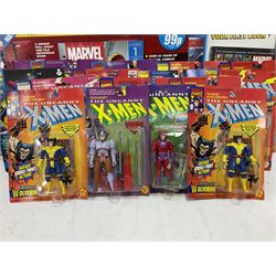 Marvel X-Men - seventeen carded action figures from various series; similar Spider-Man action figure; Eaglemoss Marvel Fact Files Issue No.1; two x Hachette Official Marvel Graphic Novel Collection Issue No.1; and Marvel Heroes Annual 2011 (22)
