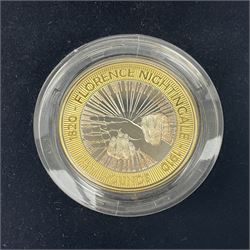 The Royal Mint United Kingdom 2010 'Florence Nightingale' silver proof piedfort two pound coin, cased with certificate