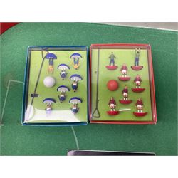 Subbuteo - 1970s Football Express 5-a-side table football game; together with Test Match Edition Table Cricket; both boxed with instructions (2)