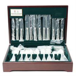 Arthur Price silver plated cutlery canteen in the Classic Bead pattern for six covers, app...