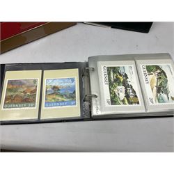 Stamps, including first day covers, Royal Mail PHQ cards, Romania, Isle of Man, etc, housed in various albums and folders