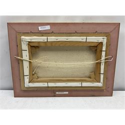 Neil Spilman (British 1951-): 'All Eyes Skyward', oil on canvas signed and dated '99, titled verso 24cm x 40cm
