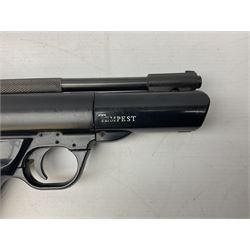 Webley Tempest .22 air pistol with top lever action L26cm; in original box with tin of pellets
