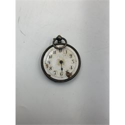 Early 20th century silver open face key wind pocket watch, Improved Patent English lever, case hallmarked Chester 1900, Victorian silver open face key wind pocket watch, Waltham Mass, 1,872112, hallmarked Birmingham 1880 with silver albert chain, gold plated half hunter keyless pocket watch, American Waltham Traveller, together with other pocket watches and fob watches