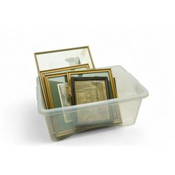 18th-19th century etchings of stately homes and churchs ect.