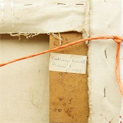 Kathryn Ensall (British 1956-): 'Hiding I', oil on canvas signed and dated 1995 verso 116cm x 88cm