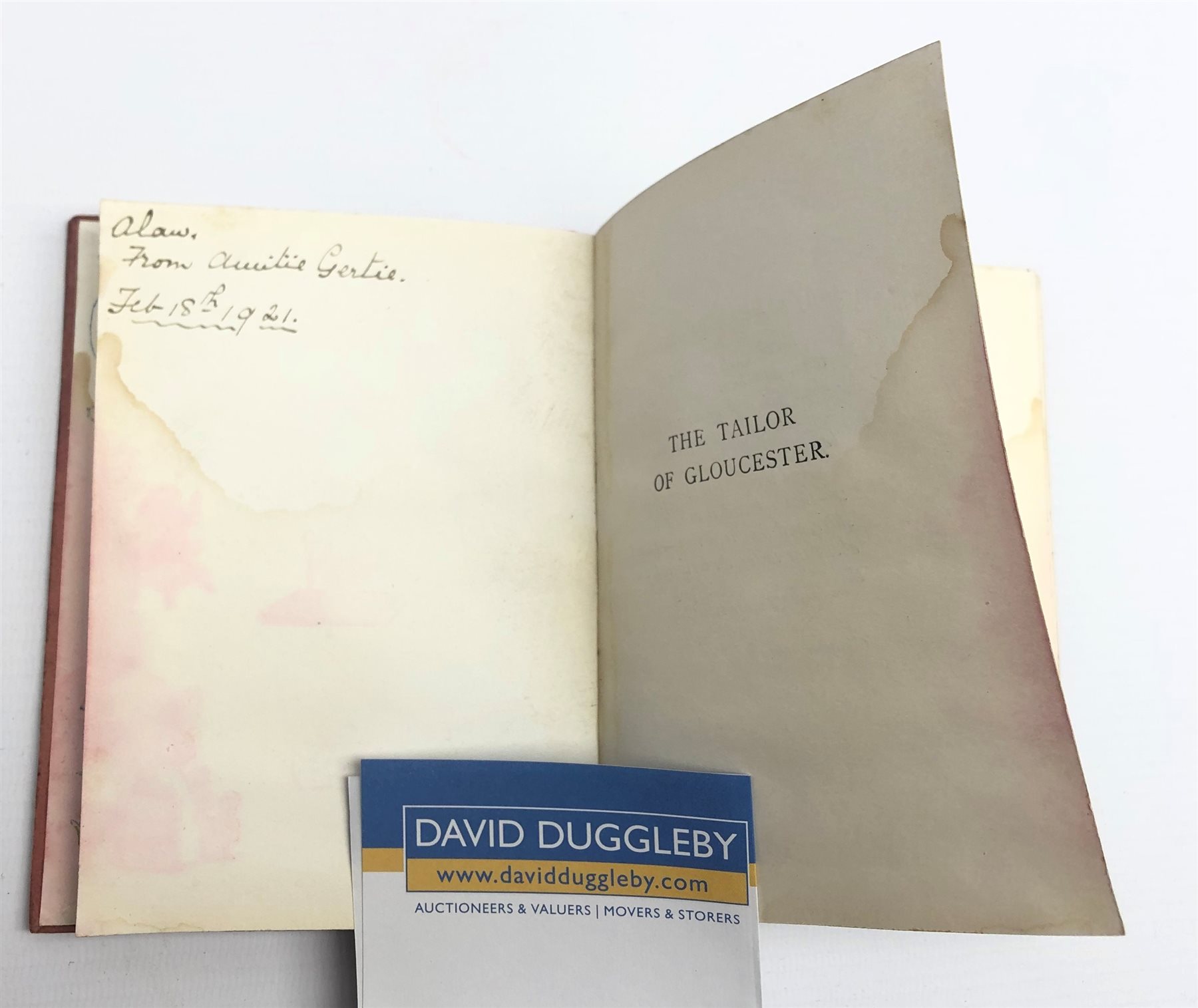  Beatrix Potter: The Tailor of Gloucester. 1903 first published edition second printing.  