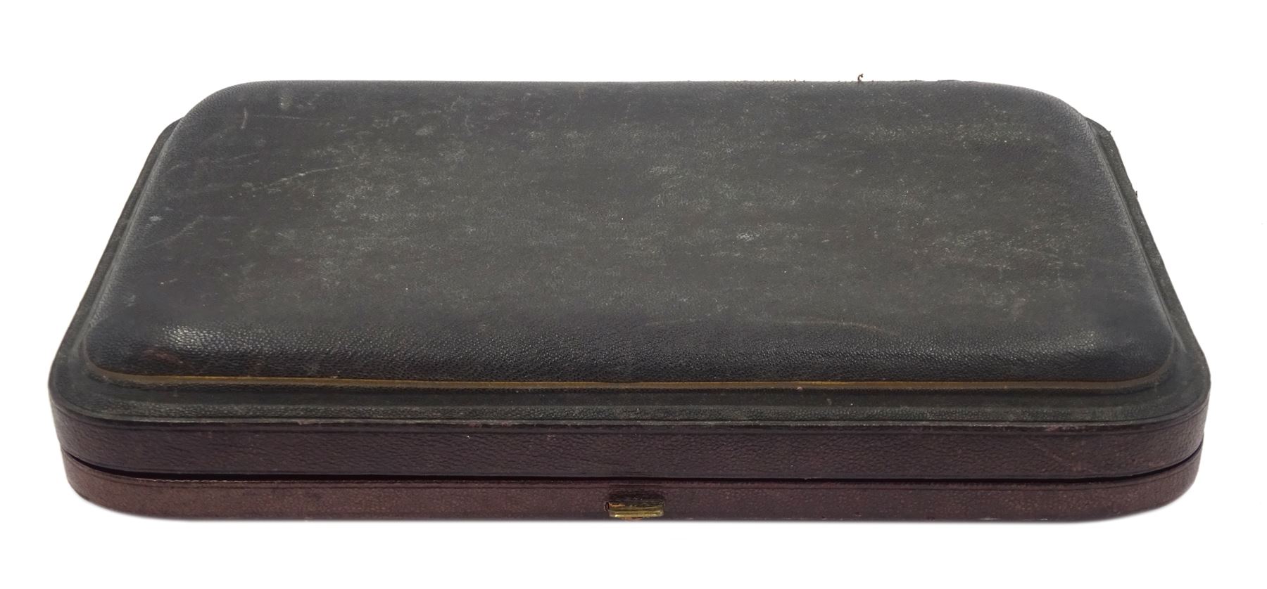 Pair of George IV silver strawberry spoons by Adam Elder, Edinburgh 1829, with later bright cut decoration and a matched Victorian sifter Edinburgh 1864, approx 5.3oz, retailed by Arnold & Lewis, Manchester cased