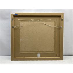 Ross Watson (Australian 1962-): Soldier's Contemplation on the Cliff Top, acrylic on board signed 44cm x 51cm