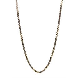 9ct gold box link chain necklace, London 1977, approx 44.8gm