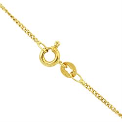 18ct gold pear cut sapphire and round brilliant cut diamond necklace, London import mark 1991, total sapphire weight approx 1.35 carat