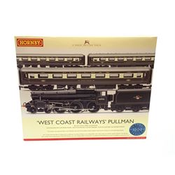 Hornby '00' gauge - limited edition 'West Coast Railways' Pullman train pack with Class 5 4-6-0 locomotive No.44932 and three passenger coaches 'Rydal Water', 'Buttermere' and 'Bassenthwaite', No.267/1000; mint and boxed