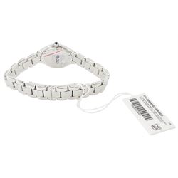 Frederique Constant Classics Delight ladies stainless steel quartz wristwatch, Ref. FC-200WHD1ER36B, silvered / white dial with Roman and diamond dot hour markers, boxed with papers