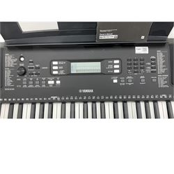 Yamaha PSR E363 keyboard, with stand, foot pedal and instructions