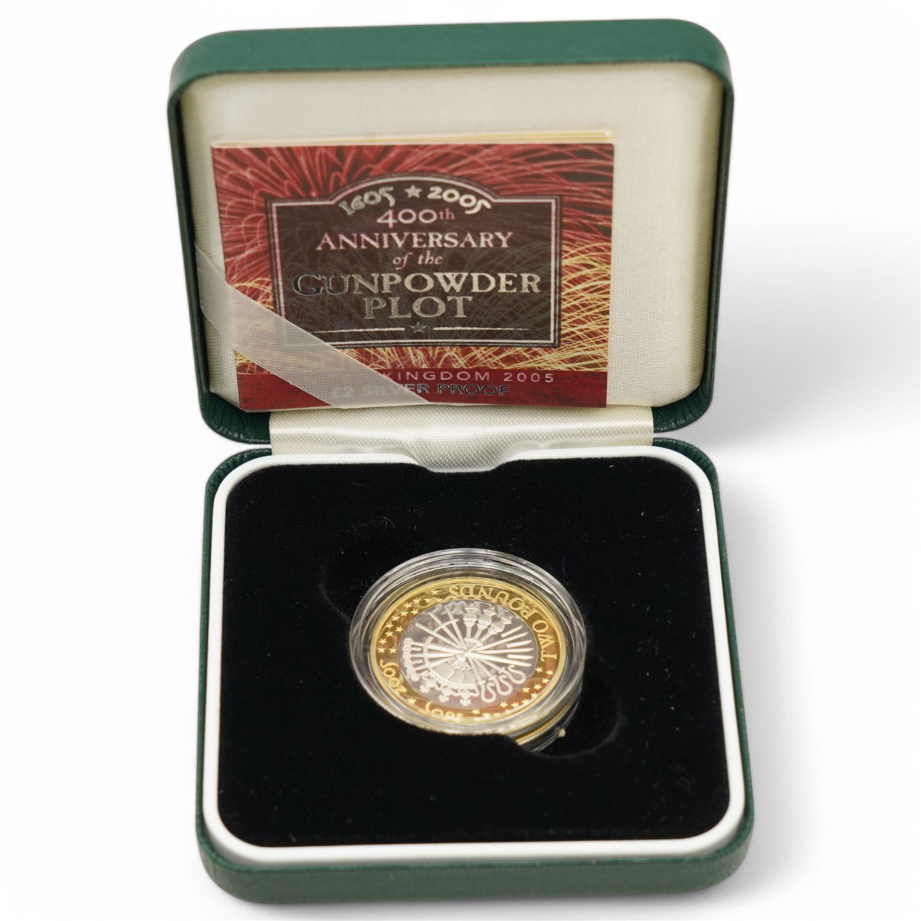 Six The Royal Mint United Kingdom silver proof coins or sets, comprising 1986 'XIII Commonwealth Games', 1997 two pounds, 1997 fifty pence two-coin set, 1997-1998 two pound two-coin set, 2005 '400th Anniversary of the Gunpowder Plot' fifty pence and 2020 'Withdrawal from the European Union' fifty pence, all cased with certificates