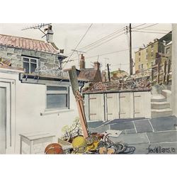 Fred Williams (British 1930-1986): 'Mann's Yard Staithes', watercolour signed and dated '78, titled verso 31cm x 42cm