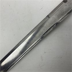 Late 18th century French 1st Empire Troupe a Pied Petit Montmorency Branch Tournante officer's sword, with 72.5cm slightly curving fullered blade, pierced brass hilt with lockable swivelling bar, fully wire-bound grip with lion head pommel, L88cm overall (no scabbard)