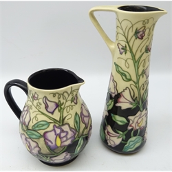  Moorcroft tapered vase and jug decorated in the Daydream pattern, designed by Sian Leeper dated 2003, H24cm max   