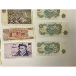 Banknotes including Bank of England Page Series D one pounds, other one pound notes, various The Royal Bank of Scotland Limited denominations, Clydesdale Bank Limited ten pounds 31st January 1979 ‘D/BD 060182’ etc 