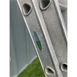 Gravity-Randall double 10 aluminium extending ladder  - THIS LOT IS TO BE COLLECTED BY APPOINTMENT FROM DUGGLEBY STORAGE, GREAT HILL, EASTFIELD, SCARBOROUGH, YO11 3TX