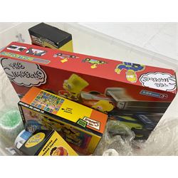 Large quantity of The Simpsons merchandise and memorabilia, to include Micro Scalextric, mugs, jigsaw, bottle openers, solar pal, glasses, etc, many boxed