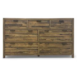 Barker & Stonehouse - contemporary 'Charlie' reclaimed wood chest, rectangular plank top o...