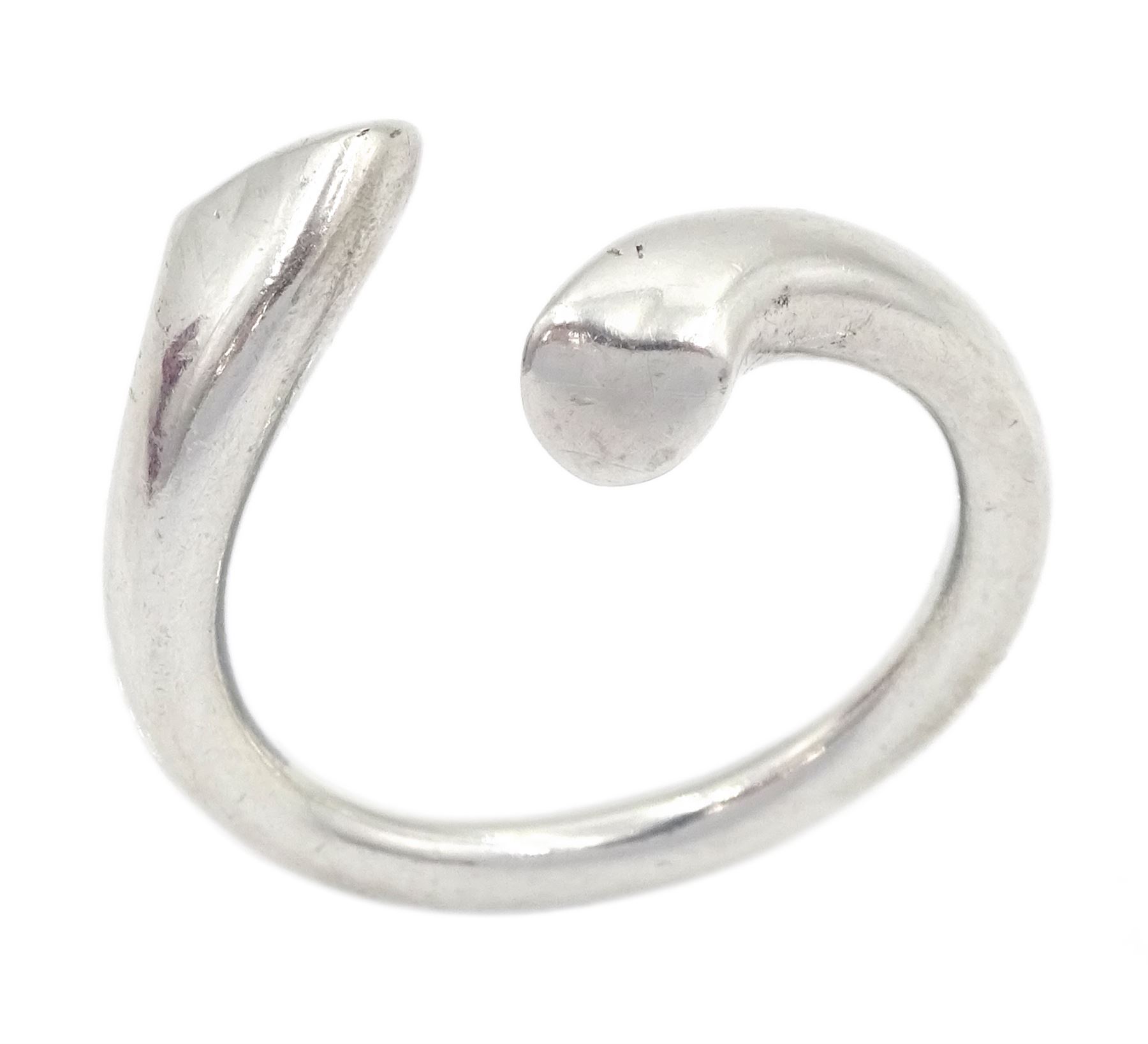 Silver devoted hearts ring by Regitze Overgaard for Georg Jensen, No 262, boxed