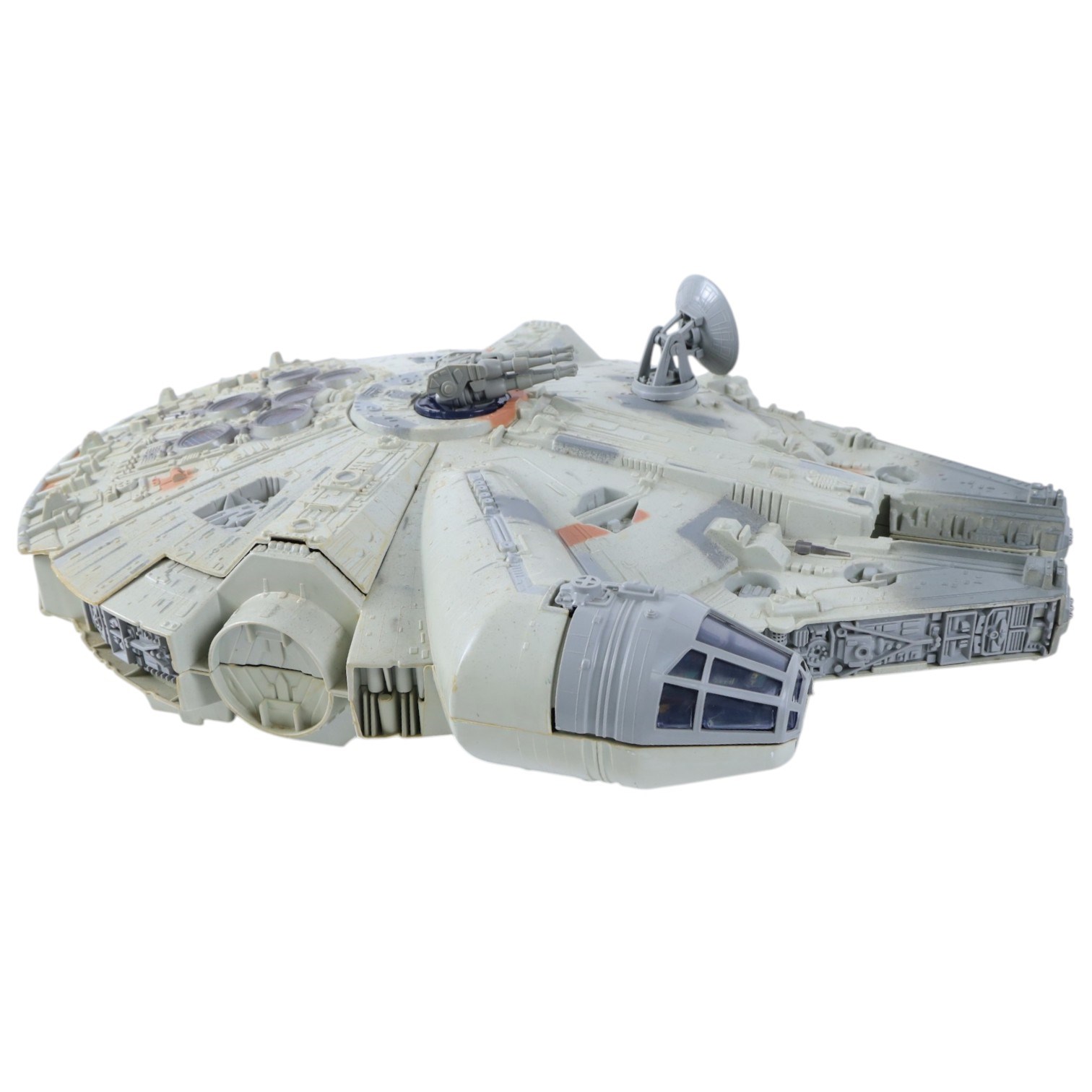Two Star Wars Millennium Falcon models, comprising Kenner Power of the Force and a custom painted example, largest L72cm