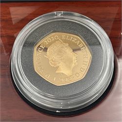 The Royal Mint United Kingdom 2020 'Piglet' gold proof fifty pence coin, cased with certificate