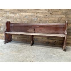 Early 20th century pine pew 