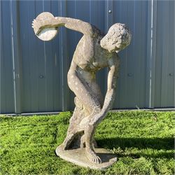 Discus thrower - garden figure - THIS LOT IS TO BE COLLECTED BY APPOINTMENT FROM DUGGLEBY STORAGE, GREAT HILL, EASTFIELD, SCARBOROUGH, YO11 3TX