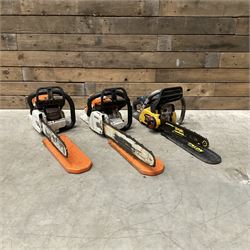Stihl MS260, Stihl MS026,  Talon MS40A petrol chainsaws