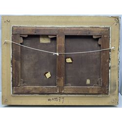 Louis Eugène Leroux (French 1833-1905): Gentleman Praying to a Shrine, oil on canvas signed and dated 1869, 51cm x 75cm