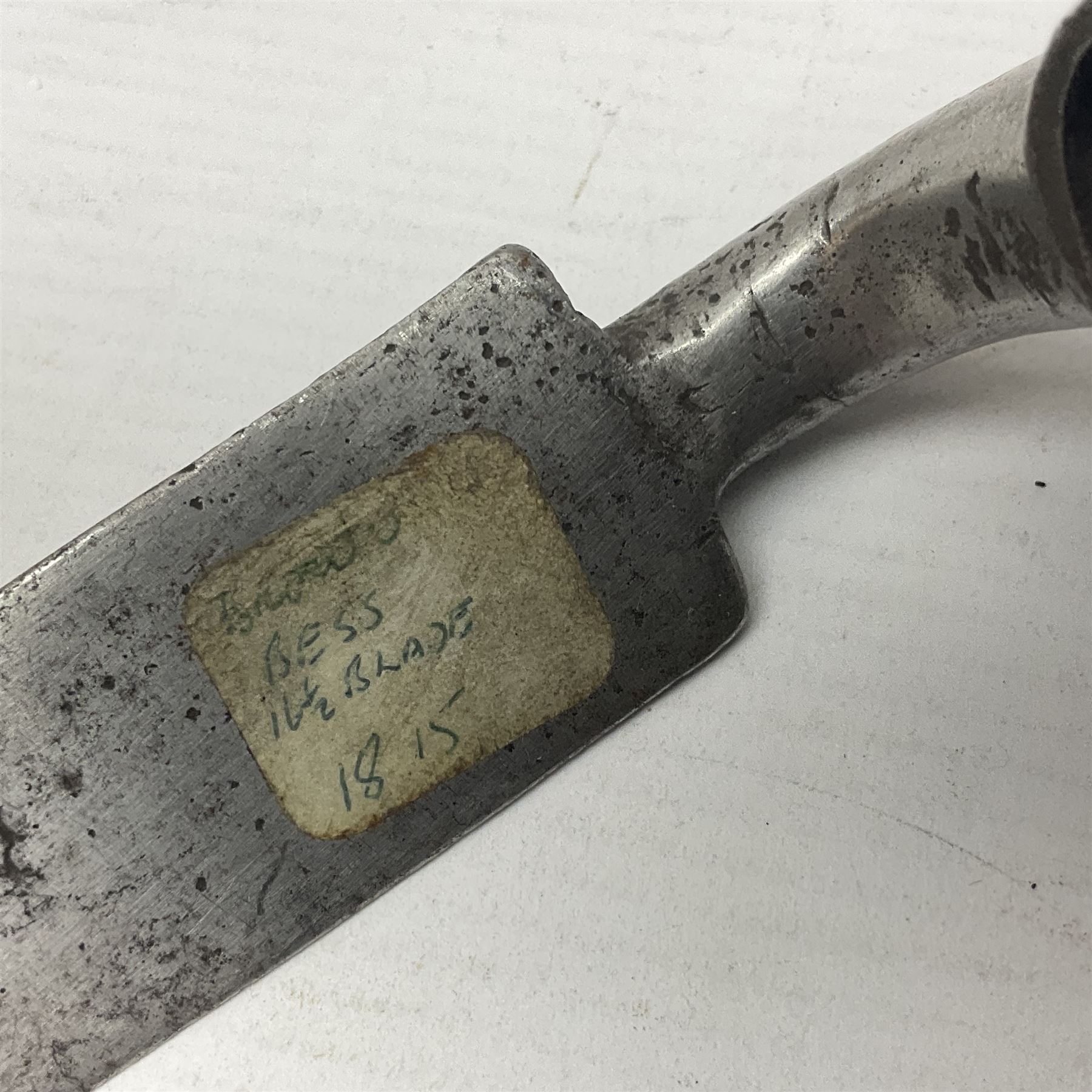 Brown Bess type New Land Pattern socket bayonet L47cm; and a Royal Enfield Pattern 1853 socket bayonet; both lacking scabbard (2)