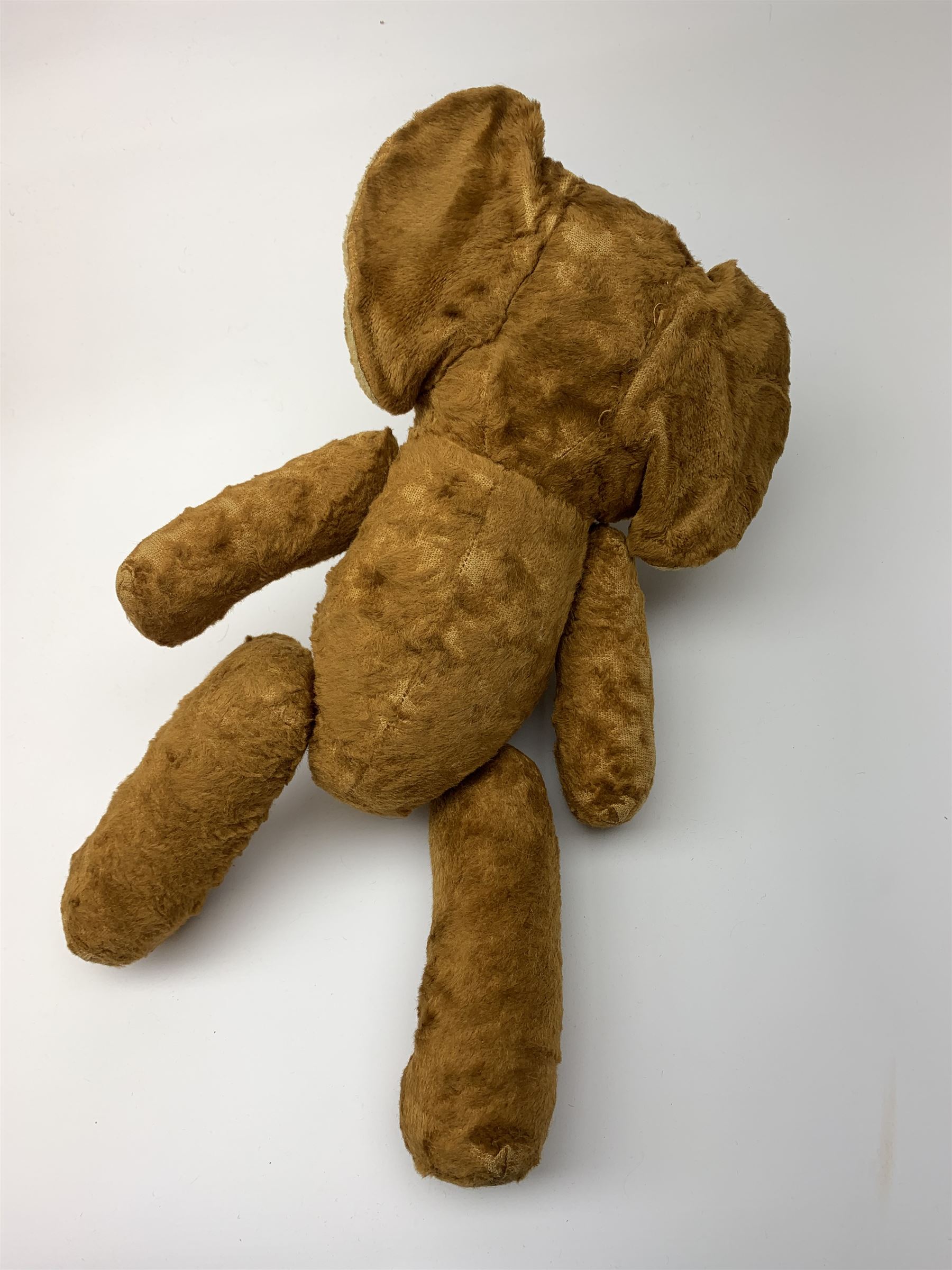 Three 1950s animals comprising unusual hide koala bear with traces of original fur, swivel jointed head, glass eyes and jointed limbs H16