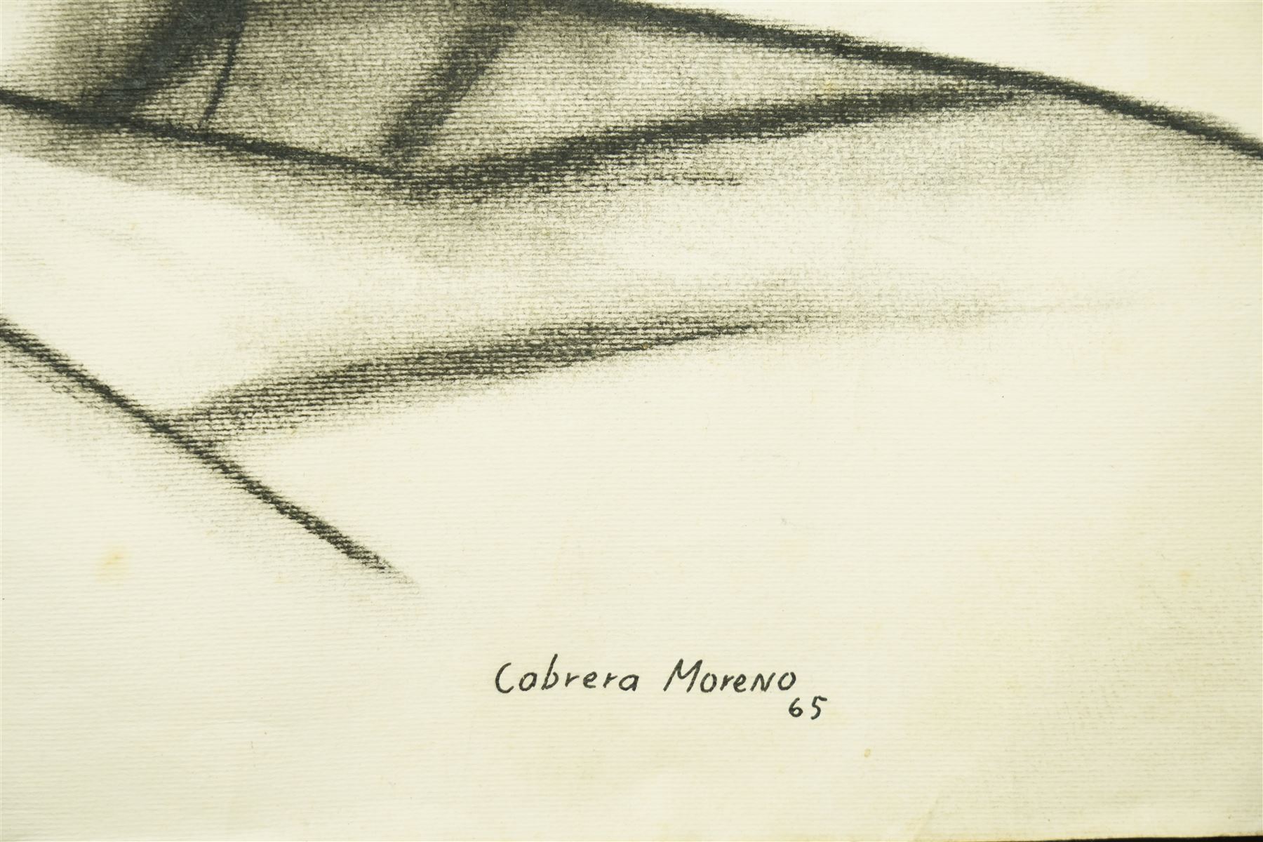 Servando Cabrera Moreno (Cuban 1923-1981): Soldiers, charcoal signed and dated '65, 71cm x 100cm (unframed)