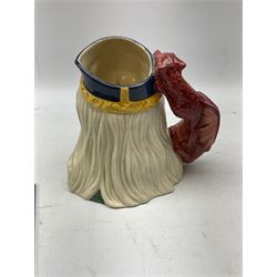 Large Royal Doulton limited edition Merlin character jug, model no. D7117, with certificate, H18.5cm