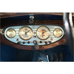 1939 MG SA Saloon

Registration: GRB 988
Chassis number: SA2983
Engine number: QPHG3242 (original engine)
Engine: 2,322cc six-cylinder petrol
Transmission: Manual
Odometer reading: 71,873 miles
Seating: Five
Colour: Two-tone blue
Former keepers: 6/7 recorded
V5C: Present
Keys: One

A 1939 MG SA Saloon, finished in an attractive two-tone blue colour scheme and retaining its original UK registration, GRB 988.

Introduced in 1936, the MG SA was the marque's prestigious sporting saloon, combining elegant coachwork with refined six-cylinder performance and luxurious accommodation. This example retains its original 2,322cc engine, numbered QPHG3242, and displays 71,873 miles on the odometer, although this mileage has not been independently verified.

The car is understood to have undergone an extensive rebuild and restoration between 2010 and 2015 and is today presented in showroom condition throughout. The coachwork has an excellent finish, complemented by outstanding chrome brightwork, wire wheels, a rear-mounted spare wheel, folding rear luggage rack and a desirable folding canvas sunroof. The engine bay is immaculately detailed, while the underside, chassis and suspension all reflect the high standard of restoration undertaken. A stainless-steel exhaust system has also been fitted.

The luxurious cabin features beautifully finished inlaid wood veneer, leather seating and period instrumentation, all presenting to an exceptionally high standard.

A particularly appealing aspect of this MG SA is its documented participation in the 1952 Daily Express National Motor Rally. Accompanying the vehicle are the original official rally programme together with period photographs showing the car competing in the event displaying entrant number 36. The programme lists entrant No. 36 in Class D.2 as an MG 2322cc, providing excellent documented provenance linking this car to one of Britain's best-known post-war motoring events, held between 12th and 15th November 1952.

Combining documented provenance with exceptional cosmetic presentation, this MG SA represents a rare opportunity to acquire one of MG's flagship pre-war sporting saloons.

At the time of cataloguing the vehicle started and ran well.

Features

• Original 2,322cc six-cylinder engine
• Manual transmission
• Original UK registration
• Two-tone blue coachwork
• Folding canvas sunroof
• Leather interior
• Inlaid wood veneer dashboard and trim
• Wire wheels
• Rear-mounted spare wheel
• Folding rear luggage rack
• Twin carburettors
• Stainless-steel exhaust system
• Extensive rebuild and restoration completed between 2010 and 2015

History and Documentation

• Approximately six to seven former keepers recorded
• Original engine (No. QPHG3242)
• Chassis No. SA2983
• Original UK registration
• Extensive rebuild and restoration completed between 2010 and 2015
• Original 1952 Daily Express National Motor Rally programme
• Period photographs showing the vehicle competing as Entrant No. 36
• V5C registration document not present
• One key

Condition

Presented in exceptional showroom condition, this MG SA has clearly benefited from a high-quality restoration completed to an impressive standard. The paintwork, chrome, interior, engine compartment and underside are all exceptionally well presented, reflecting the considerable work undertaken.

The vehicle started and ran well at the time of cataloguing. It has not been subjected to a full mechanical inspection by the auctioneers, and prospective purchasers should satisfy themselves as to the vehicle's condition, originality, mileage, specification and roadworthiness prior to bidding.

This vehicle forms part of the Estate of the late John Sills and is offered for sale by the Executors, providing a genuine reason for sale.