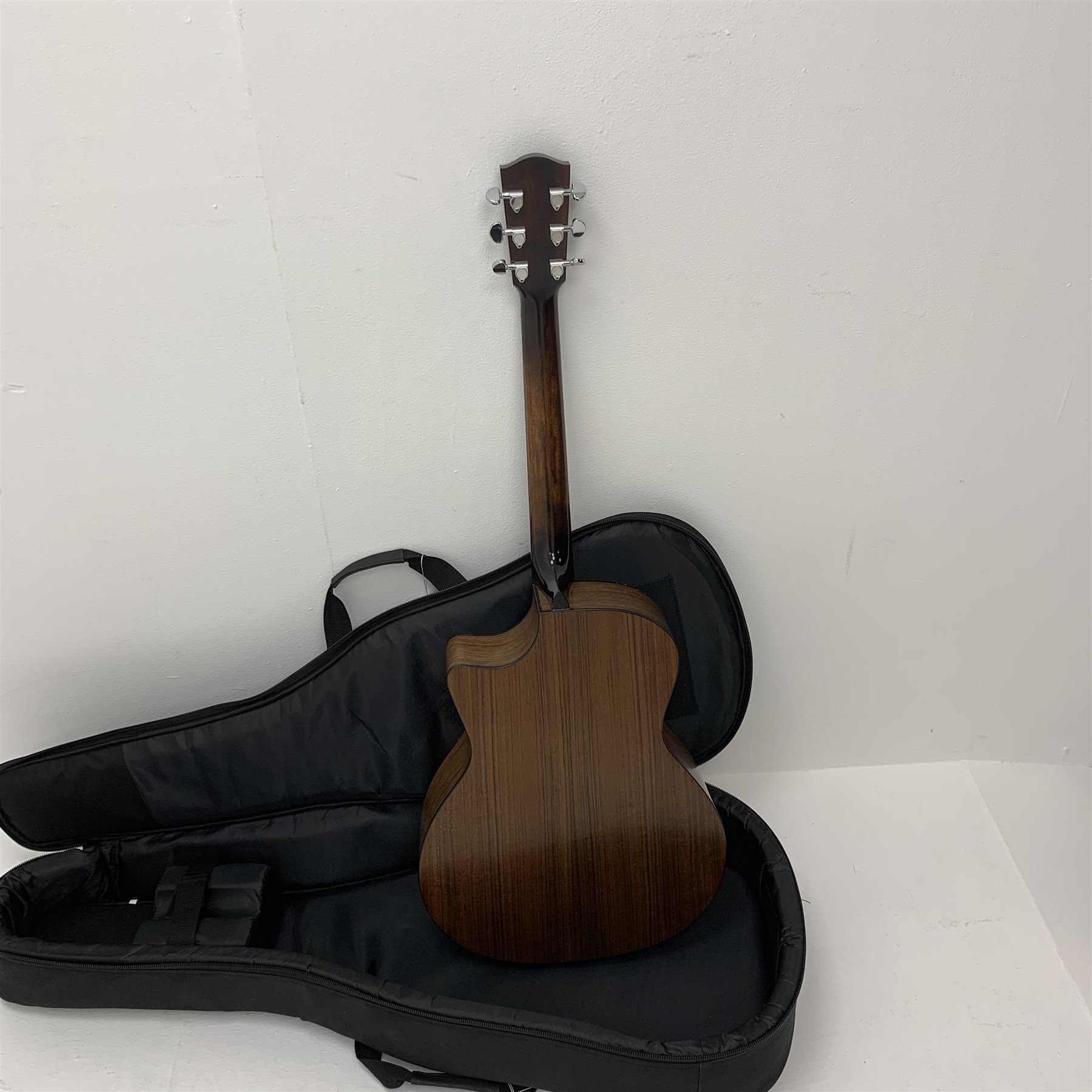  Eastman model AC222CE-OV acoustic/electric guitar, serial no. 14855634, with ovangkol back and sides and spruce top, bears maker's label and manuscript label 'York Rose inlay by Geoff Hall Luthier 2020', L103.5cm, certificate of authenticity, in soft carrying case  